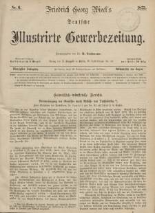 Deutsche Illustrirte Gewerbezeitung, 1875. Jahrg. XL, nr 6.