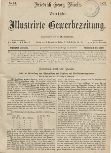 Deutsche Illustrirte Gewerbezeitung, 1875. Jahrg. XL, nr 14.