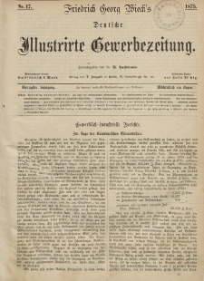 Deutsche Illustrirte Gewerbezeitung, 1875. Jahrg. XL, nr 17.