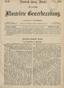 Deutsche Illustrirte Gewerbezeitung, 1875. Jahrg. XL, nr 19.