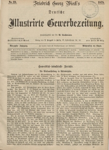 Deutsche Illustrirte Gewerbezeitung, 1875. Jahrg. XL, nr 19.