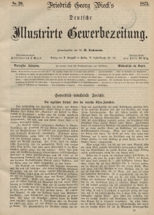 Deutsche Illustrirte Gewerbezeitung, 1875. Jahrg. XL, nr 20.