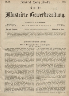 Deutsche Illustrirte Gewerbezeitung, 1875. Jahrg. XL, nr 21.