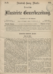 Deutsche Illustrirte Gewerbezeitung, 1875. Jahrg. XL, nr 25.
