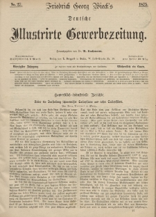 Deutsche Illustrirte Gewerbezeitung, 1875. Jahrg. XL, nr 27.