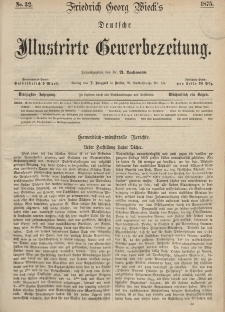 Deutsche Illustrirte Gewerbezeitung, 1875. Jahrg. XL, nr 32.