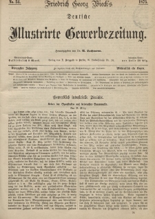 Deutsche Illustrirte Gewerbezeitung, 1875. Jahrg. XL, nr 34.