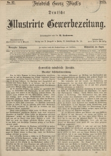 Deutsche Illustrirte Gewerbezeitung, 1875. Jahrg. XL, nr 37.