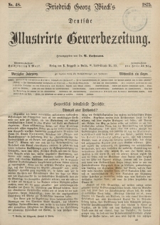 Deutsche Illustrirte Gewerbezeitung, 1875. Jahrg. XL, nr 48.