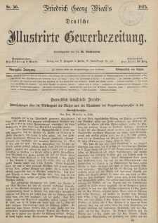 Deutsche Illustrirte Gewerbezeitung, 1875. Jahrg. XL, nr 50.