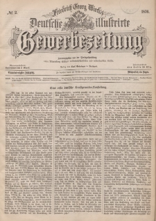 Deutsche Illustrirte Gewerbezeitung, 1876. Jahrg. XLI, nr 2.