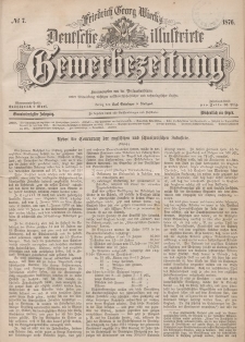 Deutsche Illustrirte Gewerbezeitung, 1876. Jahrg. XLI, nr 7.