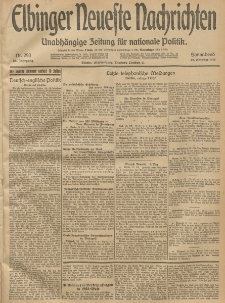 Elbinger Neueste Nachrichten, Nr. 293 Sonnabend 25 Oktober 1913 65. Jahrgang