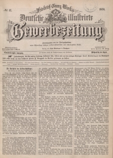 Deutsche Illustrirte Gewerbezeitung, 1876. Jahrg. XLI, nr 17.