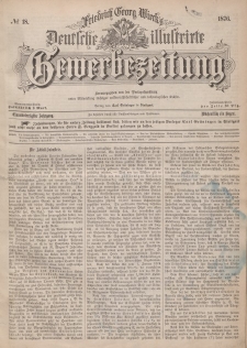 Deutsche Illustrirte Gewerbezeitung, 1876. Jahrg. XLI, nr 18.