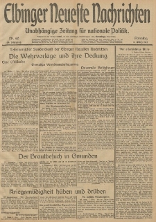 Elbinger Neueste Nachrichten, Nr. 60 Sonntag 2 März 1913 65. Jahrgang