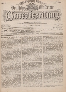 Deutsche Illustrirte Gewerbezeitung, 1876. Jahrg. XLI, nr 27.