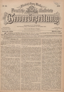 Deutsche Illustrirte Gewerbezeitung, 1876. Jahrg. XLI, nr 33.