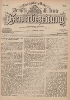 Deutsche Illustrirte Gewerbezeitung, 1876. Jahrg. XLI, nr 38.