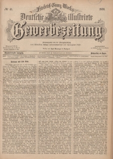 Deutsche Illustrirte Gewerbezeitung, 1876. Jahrg. XLI, nr 41.