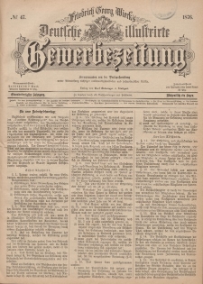 Deutsche Illustrirte Gewerbezeitung, 1876. Jahrg. XLI, nr 47.