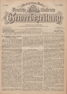 Deutsche Illustrirte Gewerbezeitung, 1876. Jahrg. XLI, nr 48.