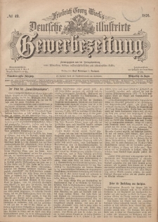 Deutsche Illustrirte Gewerbezeitung, 1876. Jahrg. XLI, nr 49.