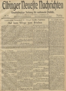 Elbinger Neueste Nachrichten, Nr. 62 Dienstag 4 März 1913 65. Jahrgang