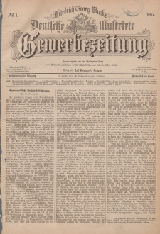 Deutsche Illustrirte Gewerbezeitung, 1877. Jahrg. XLII, nr 1.