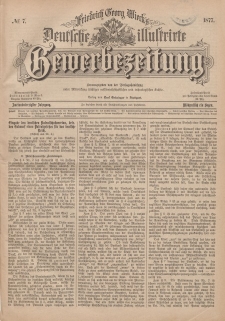 Deutsche Illustrirte Gewerbezeitung, 1877. Jahrg. XLII, nr 7.