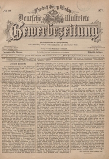 Deutsche Illustrirte Gewerbezeitung, 1877. Jahrg. XLII, nr 12.