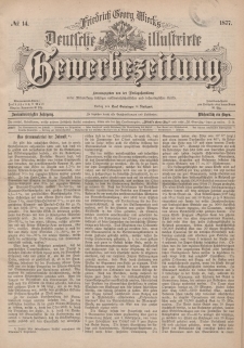 Deutsche Illustrirte Gewerbezeitung, 1877. Jahrg. XLII, nr 14.