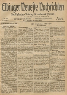 Elbinger Neueste Nachrichten, Nr. 296 Dienstag 28 Oktober 1913 65. Jahrgang