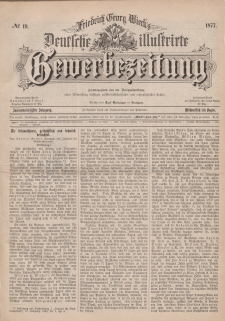 Deutsche Illustrirte Gewerbezeitung, 1877. Jahrg. XLII, nr 19.