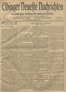 Elbinger Neueste Nachrichten, Nr. 297 Mittwoch 29 Oktober 1913 65. Jahrgang