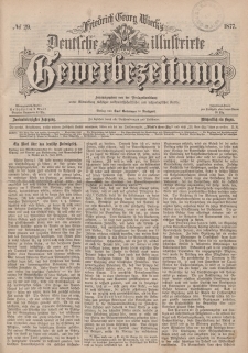 Deutsche Illustrirte Gewerbezeitung, 1877. Jahrg. XLII, nr 29.