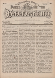 Deutsche Illustrirte Gewerbezeitung, 1877. Jahrg. XLII, nr 38.
