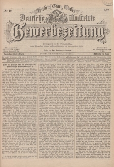 Deutsche Illustrirte Gewerbezeitung, 1877. Jahrg. XLII, nr 40.