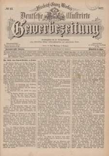 Deutsche Illustrirte Gewerbezeitung, 1877. Jahrg. XLII, nr 42.