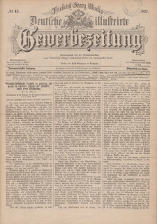 Deutsche Illustrirte Gewerbezeitung, 1877. Jahrg. XLII, nr 45.