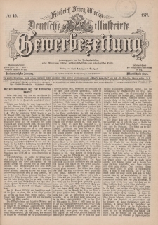 Deutsche Illustrirte Gewerbezeitung, 1877. Jahrg. XLII, nr 46.