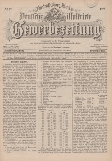 Deutsche Illustrirte Gewerbezeitung, 1877. Jahrg. XLII, nr 47.