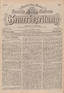 Deutsche Illustrirte Gewerbezeitung, 1877. Jahrg. XLII, nr 52.