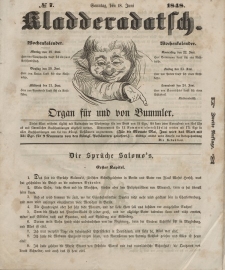 Kladderadatsch, 1. Jahrgang, Sonntag, 18. Juni 1848, Nr. 7