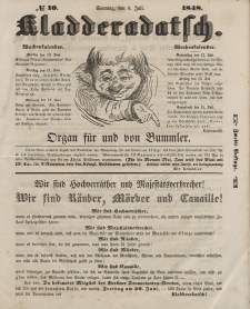 Kladderadatsch, 1. Jahrgang, Sonntag, 9. Juli 1848, Nr. 10