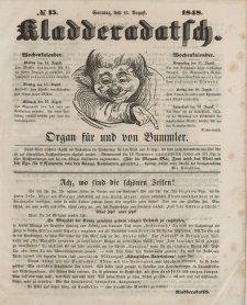 Kladderadatsch, 1. Jahrgang, Sonntag, 13. August 1848, Nr. 15