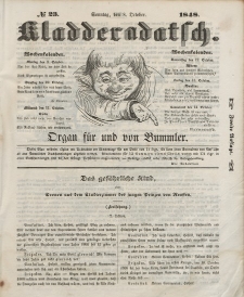 Kladderadatsch, 1. Jahrgang, Sonntag, 8. Oktober 1848, Nr. 23
