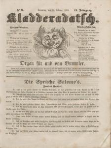 Kladderadatsch, 2. Jahrgang, Sonntag, 25. Februar 1849, Nr. 8