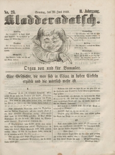 Kladderadatsch, 2. Jahrgang, Sonntag, 10. Juni 1849, Nr. 23