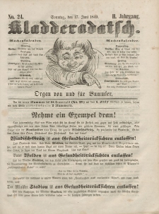 Kladderadatsch, 2. Jahrgang, Sonntag, 17. Juni 1849, Nr. 24